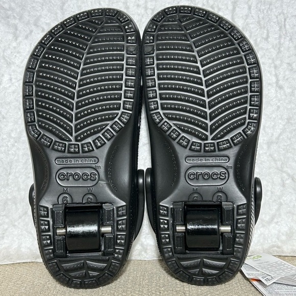 Crocs Heelys Unisex Black Iconic Classic SlipOns Sandal Shoes Wheels SZ M & W 8 - Picture 8 of 11